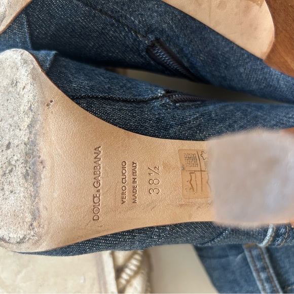 Dolce & Gabbana denim open booties - Picture 5 of 11